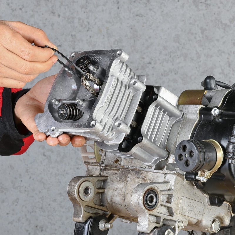 RUTU 69mm Valve GY6 Big Bore Kit 100cc,with 6pin Racing CDI Ignition Coil,Compatible with Big Bore Kit for 49cc, 50cc & 139QMB Scooter Engines - 50mm Cylinder Block, 90cc, Boosts HP & Speed 5-10mph - Image 5